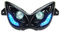 Replay Dualer Optischer RR8 für MBK Nitro 50 1997> 2012-YAMAHA 50 Aerox 1997 > 2012 Schwarz mit LEDs Blau