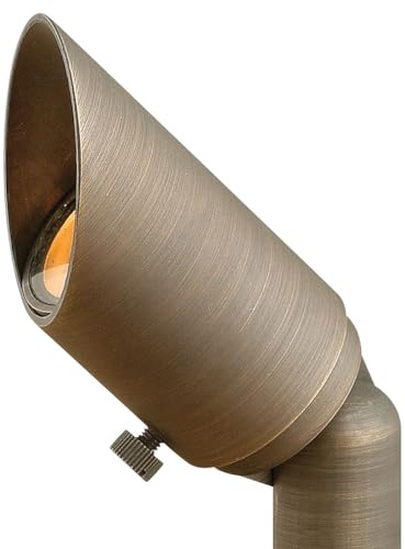 Hinkley Hardy Island 12V Accent Spot Light, MR11 Integrated LED Included, Cast Brass Material, Clear Lens, Wiring Kit and Ground Spike Included, Hardy Island Series, Matte Bronze Finish