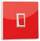 stika.co Pack of 2 Plain Red Single Light Switch Sticker Vinyl Cover Skin Decal Home Decorative Accessories