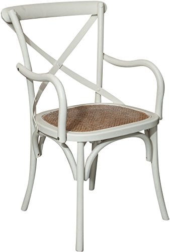 Biscottini Esszimmerstühle Holz landhausstil möbel 89x43x50 cm - Küchenstühle Holz - Rattanstühle esszimmermöbel Vintage - Bistrot Rattan Stuhl - Retro küchenmöbel - Esstisch stühle