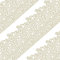 10tlg Große gebrauchsfertige Spitze Tortenband essbar Spitzenbordüre Blätter Rand beige