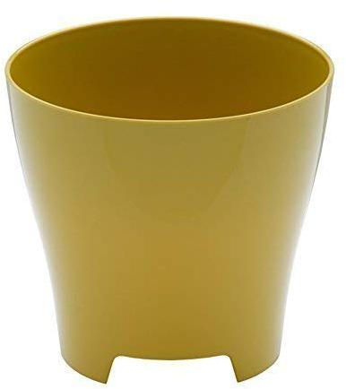 Plastia Blumenübertopf Cache-Pot Luna, Le Sage Cache-Pot pour L'Intérieur Ø30,25, 22, 18, 16cm - Vert Olive, Durchmesser 22 cm
