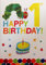 The very hungry caterpillar ~ Die kleine Raupe Nimmersatt ~ Glückwunschkarte zum 1. Geburtstag