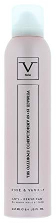 V Italia 24 Hour Protection Ani-Perspirant, 250 ml, Rose/Vanilla