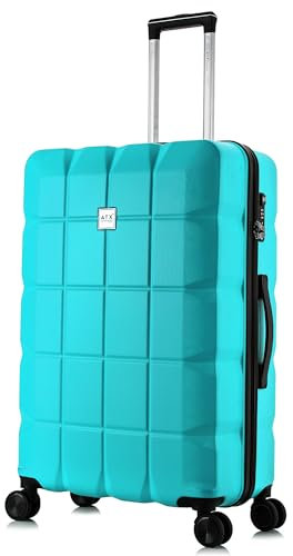 ATX Luggage Suitcase Large on 4 Dual Spinner Wheels Super Lightweight ABS Hard Shell Hold Check in with Built-in TSA Lock (Mint Green, 110 Liter)