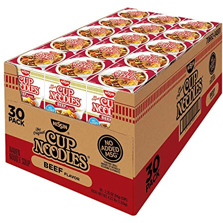 Product of Nissin Cup Noodles Beef Flavor Soup, 24 pk./2.25 oz. [Biz Discount]