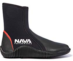 Nava Performance 5mm Neoprene Wetsuit Zipped Boots NAVABT02 - Black - Unisex, Size UK 10