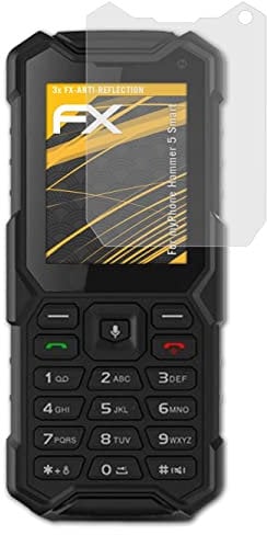 atFoliX Panzerfolie kompatibel mit myPhone Hammer 5 Smart Schutzfolie, entspiegelnde und stoßdämpfende FX Folie (3X)