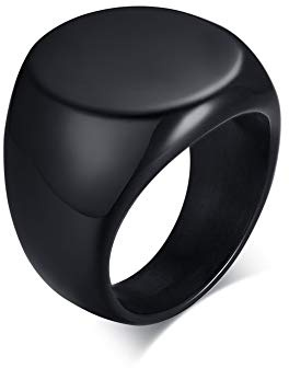 Personalisierter Siegelring Herren mit Gravur, 316L Edelstahl Wappenring | Personalisierbarer 316L Edelstahl Siegelring mit Lasergravur für Wappen, Logo, Initialen oder eigenes Motiv