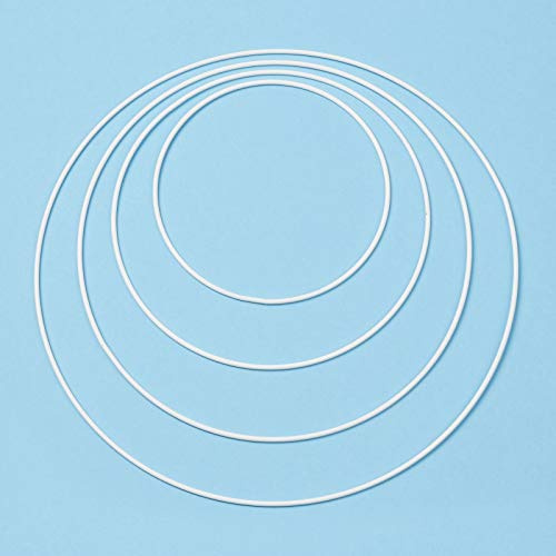 Hobbyfun Metall-Ring 35 cm, Weiss Beschichtet