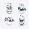 4Stück Handy Ring Halter, Netter Schöner Niedlich Cute Animals Panda Bär, 360° drehbar Finger Ring Griff Stand für Smartphones und Tablets (Panda)