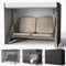 Garden 2 Seater Swing Cover Heavy Duty 420D Waterproof Woven Fabric Wind UV Rip Protection Large Outdoor Hammock Cover with Zips 170 x 160 x 125 cm (Black)