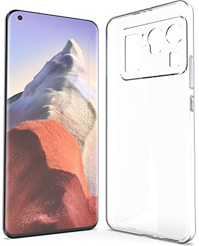 N NEWTOP Custodia Cover Compatibile con Xiaomi Mi 11 Ultra, Morbido TPU CLEAR Gel Silicone Anti Graffio Trasparente Slim Sottile Flessibile Case Posteriore Protettiva