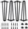 wyewye 18 Inch Coffee Table Legs, Furniture Legs 45cm Black Metal Table Leg, DIY Metal Table Legs Black 3 Rod Modern Furniture Leg, Mid-Century Modern Style for Furniture Legs, Bench Legs, Chair Legs