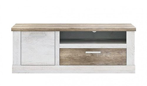 Lowboard Duro TV-Board mit Gerätefach, Optik: Pinie weiß antik, Forte