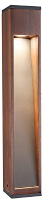 Paulmann 94678 LED Außenleuchte Pollerleuchte Trabia IP44 600mm eckig incl. 1x3,5 Watt Outdoor Holz 3000 K GU10