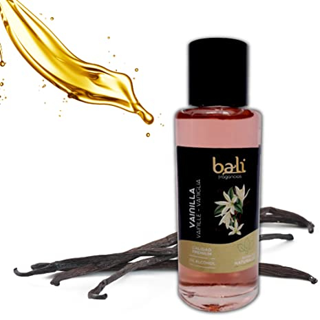 Bali fragancias Esencia al Aceite de Vainilla para Humidificador. Ambientador Dulce en Esencia para Difusor. El color puede variar, 50 ml