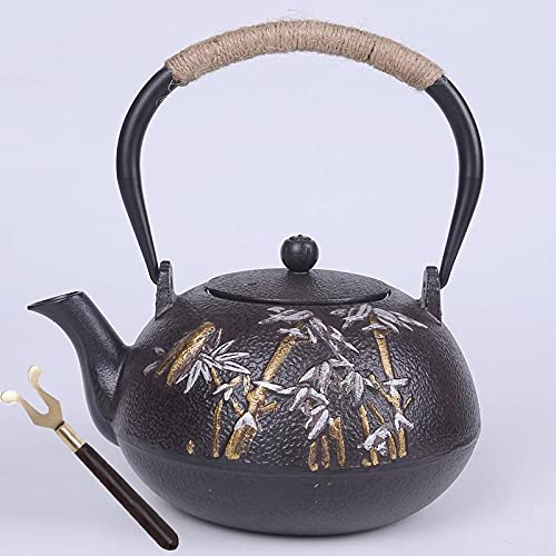 Pot en Fonte Rosefinch sans revêtement, Pot en Fer du sud du Japon, Service à thé Kung Fu avec Fourchette Gratuite-Voir Tableau