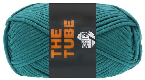 LANA GROSSA The Tube | Weiches & gefüllte, ideal geeignet für Home- Accessoires und Taschen | Handstrickgarn aus 60% Baumwolle & 40% Nylon | 200g Wolle zum Stricken & Häkeln | 114m Garn FB 12