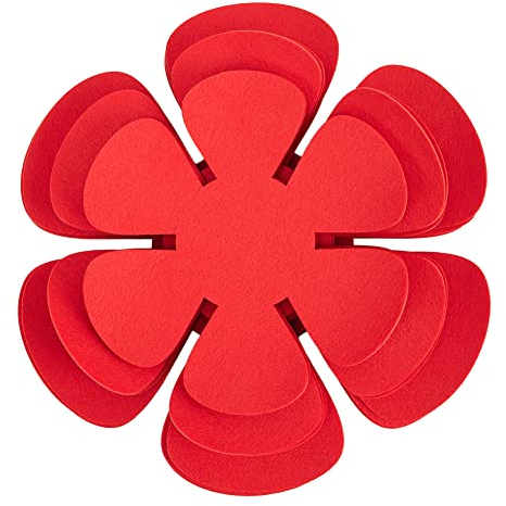 CNANRNANC Lot de 12 protections de poêle, protection en feutre pour poêles, casseroles et bols, rouge