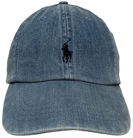 POLO RALPH LAUREN Herren-Chino-Ballmütze aus Baumwolle, Denim Blau, Einheitsgröße
