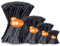 Anoson - Zip Ties (4+6+8+12), 400 Pack, Black Cable Ties, UV Resistant Wire Ties