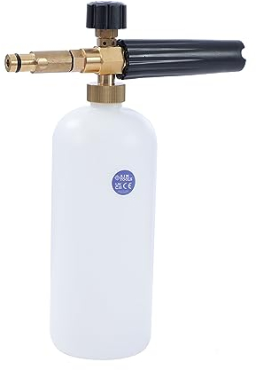 Aim Tools Foam Cannon Compatible with Nilfisk Core Series/Gerini Pressure Washer, 1L Snow Foam Lance Jet Wash Soap Dispenser Bottle with Adjustable Spray Nozzle for Car Washing