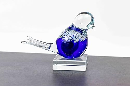 Mini Urne - Urne - Vogel - Blau mit Punkten Dekoration - Urne - Urne Hund - Urne Katze - Hunde Urne - Mini Urne - Urne fur Hunde - Katzen Urne - Asche Urne - Urne klein - Tierurne - Kleine Urne
