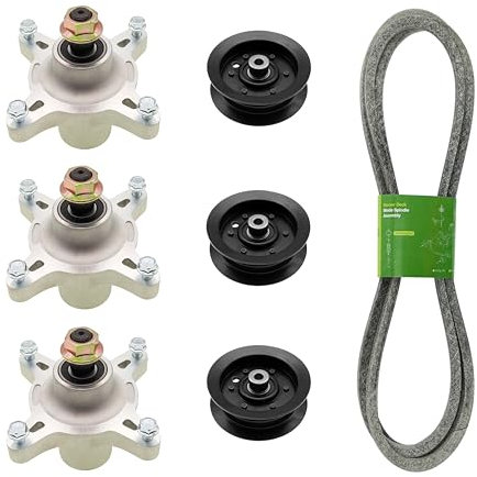 q&p Deck-Umbau-Set passend für Toro Time Cutter Z5000 Z5020 Z5030 (3) Spindel 117-7268 (3) Spannrolle 106-2175 (1) Keilriemen 119-8820