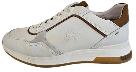 La Martina Weiße Sneakers und Leder für Herren, Weiß, 44 EU, LFM241.060.3000