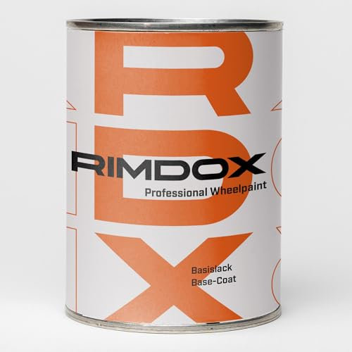 RIMDOX - Felgenlack | passend für Farbton Porsche platinum OB5 | High-Solid | 1K Original OEM Felgenlack | Lackdose 1L | für Reparatur- als auch Komplettlackierung