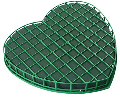 Steckschaum Herz, Nasssteckschaum, Steckschwamm, Herzförmig Steckschaum für Frische Blumen, Geeignet für Blumenläden, Hotels, Tischblumenarrangements, Hochzeiten, Geburtstage, Partys, 195 x 200mm