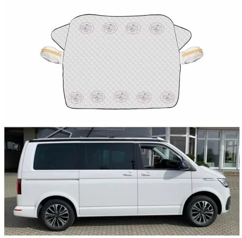 Parasol para Coche Delantero para Volkswagen T4 T5 T6 T6.1 California,Parasol Coche Parabrisas Bebe Plegable Exterior Magnetico Paraguas Ventana Sunguard Persiana Protección UV Verano Accesorios