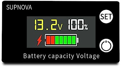 Multifunction LCD Battery Capacity Meter Voltmeter For W/For W/o Low Voltage Buzzer Alarm Fitting For Motorcycle E-bike Battery Capacity Tester Lithium