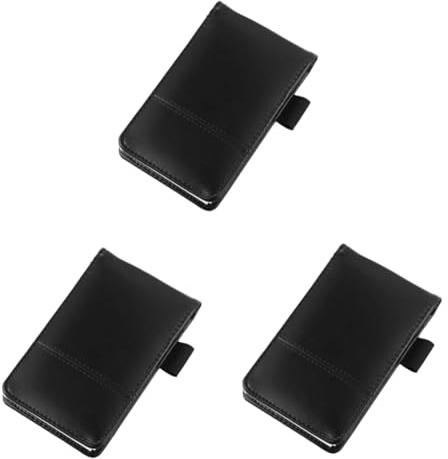 SEWACC 3stücke Portable Notizbuch Schwarz Praktisches Notepad Für Büro Schule Alltag Kompakt Leicht Vielseitig Einsetzbar Für Notizen Aufgabenlisten Erinnerungen Ohne Stift