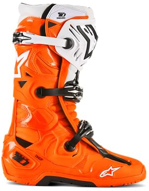 Alpinestars Tech 10 Enduro Motocross Stiefel, orange/schwarz, 13 (48)
