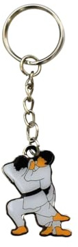 Playwell Martial Arts Schlüsselanhänger – Judo-Schulterwurf-Schlüsselanhänger, weiß, 8cm