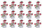 Happyyami 25 Stück Weihnachts- Blinkende Abzeichen Anstecker Schneemann Leuchtende Leuchtende Glitzer-Emaille-Anstecknadeln Cartoon-Abzeichen Weihnachtsschmuck Urlaub