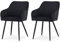 CLIPOP Esszimmerstühle 2er Set, Küchenstuhl Leinen Bezug Wohnzimmerstuhl Polsterstuhl mit Armlehne Metallbeine Polstersessel Stuhl für Esszimmer Wohnzimmer Küche (2, Leinen Schwarz)