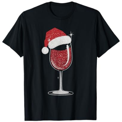 Verre à vin élégant de Noël T-Shirt