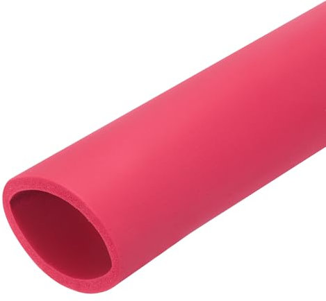 QUARKZMAN 1 x 0.5m Rohrisolierung Schaumstoff, Durchmesser 44mm Isolierstärke 5mm Heizungsrohr Verkleidung für Fitnessgeräte, Rohre, Handhaben (Rot)