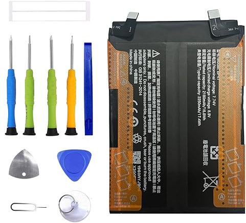 ERYNK Redmi Note 11 Pro + 11 Pro Plus Ersatz Akku, BP47 Akku Für Redmi Note 11 Pro + 11 Pro Plus 2021 21091116UG, 21091116UC Ersatzbatterie with Werkzeugsatz
