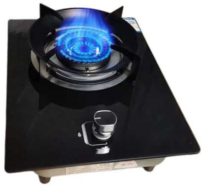 Gaskochfeld, 1-Flammen-Gasherd, 4,8 KW Küchenarbeitsplattenherd, Gusseisen-Topfgestell Aus Gehärtetem Glas, Mit Flammendurchschlagschutz, For Die Küche Zu Hause(LPG)