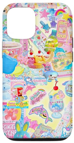 Juminocore Japanese Aesthetic Collage Scrapbook Anime Lover Case for iPhone 12/12 Pro