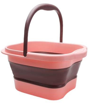 Cubo De Baño De Pie - Bañera Plegable Para La Relajación De La | Cuenca De Pies Portátiles | Pies Plegables Bañera Con Mango Para El Spa De Viaje Laundre Limpieza Al Aire Libre