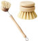 2Pcs Wooden Washing Up Brush, Dish Brushes for Washing Up,Bamboo Natural Scrub Brush, Eco Replacement Brushes, Interchangeable Soft Bristle Refills, urable and Sustainable for Washing & Cleaning