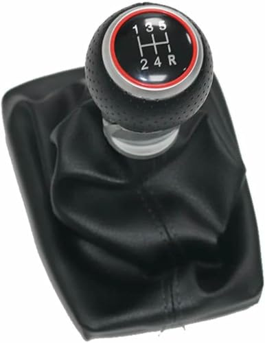 KYUBNUI Pomo de Palanca de Cambios y Funda Protectora para Audi A4 8E B6 B7 2000 2001 2002 2003 2004 2005 2006 2007 2008