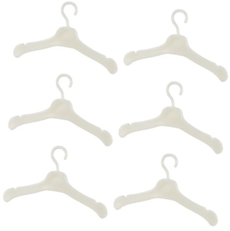 Beaupretty 60stücke Puppenkleiderbügel aus Kunststoff Mini-kleiderbügel Puppenmantelhalter für Puppenkleidung