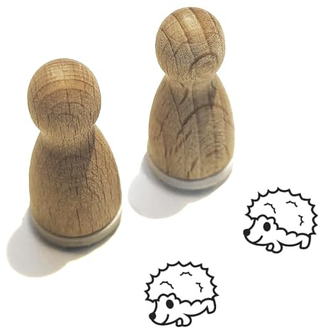 Stemplino Midistempel Ingo Igel, 18 mm, Holzstempel für Karten, Scrapbooking und Bullet Journal