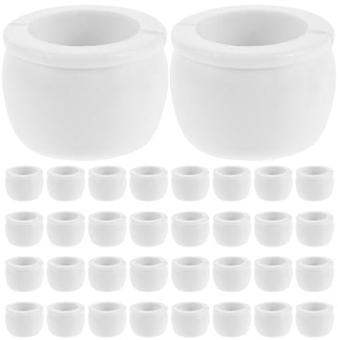 NAMOARLY 50pcs Mini Plastic Plant Pots and Small Flowerpots for Indoor Outdoor Garden Accessories Miniature Planters for DIY Micro Landscape Home Office Decor